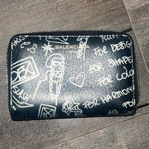 Balenciaga zip up card holder